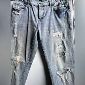 Aeropostale Straight Destroyed Distressed Faded Slightly Stretch Men’s Jeans